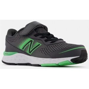 New Balance Kids' Gray and Green Sneakers